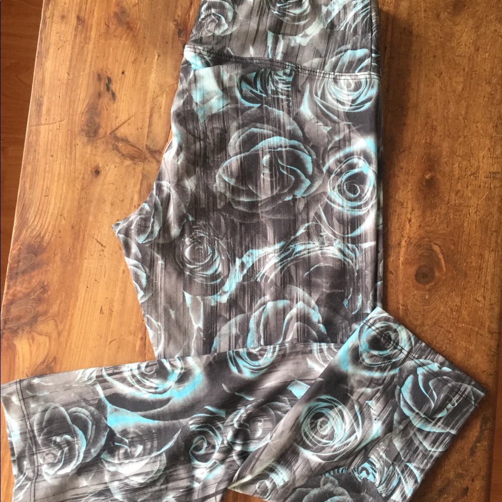Dark floral workout pants